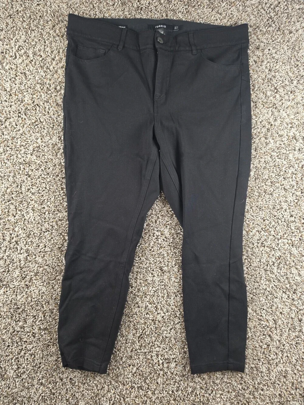 Torrid Womens Sz 16 Skinny Leg Pull On Dress Pants Solid Black